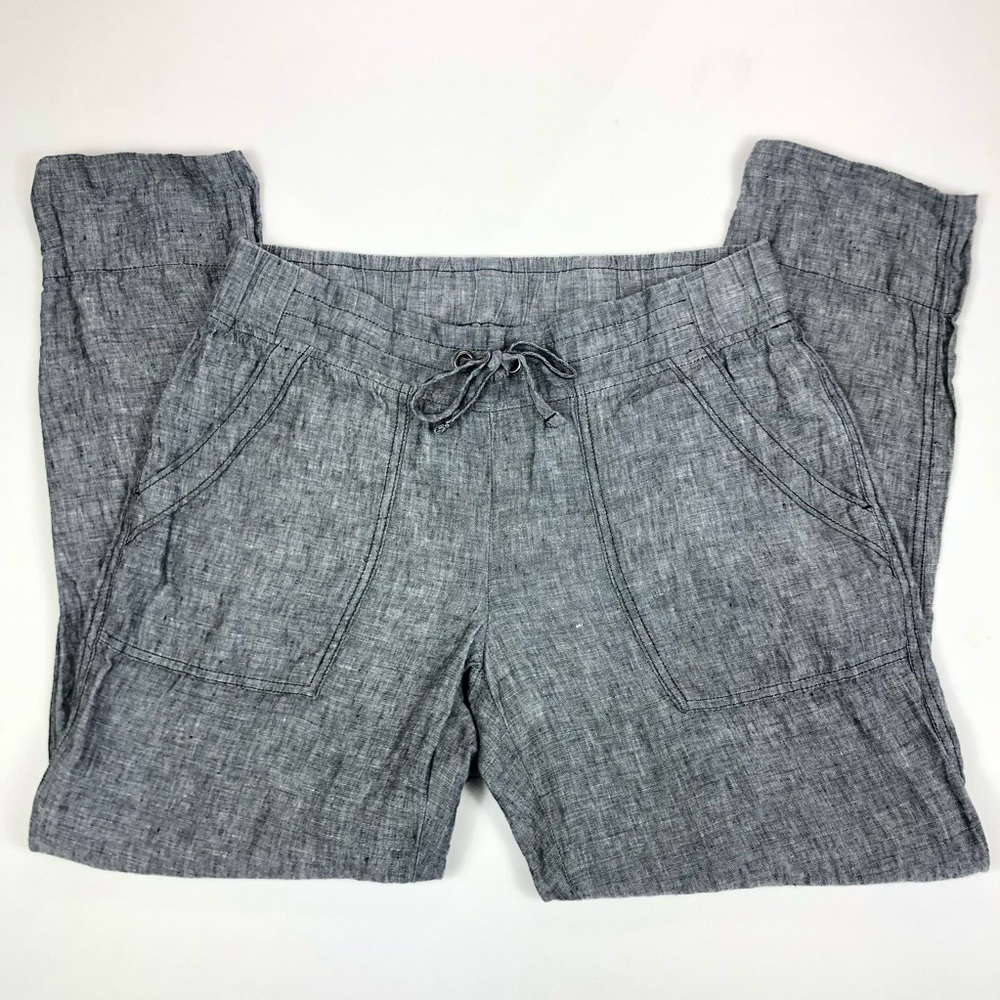 Athleta Linen Drawstring Ankle Pants A27